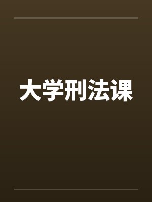 大学刑法课 大学刑法课